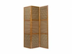 Paravent Bois Brun En Bambou 4 Pièces 200cmx130