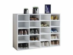 Meuble à Chaussures Blanc 20 Cases