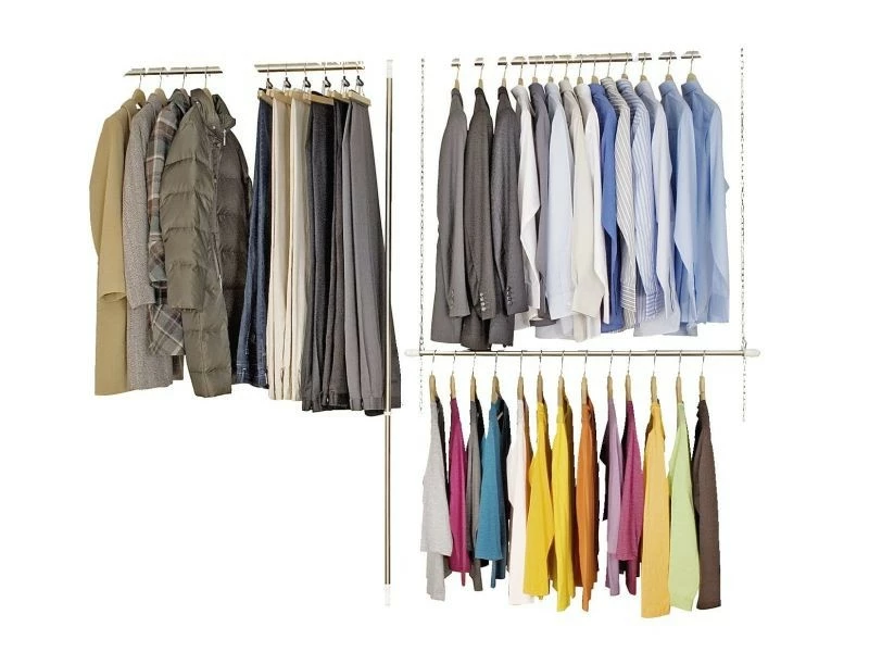 Penderie Ouverte Télescopique - L. 150 / 245 Cm - Acier