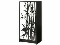 TOUSMESMEUBLES Meuble à Chaussures à Rideau Noir - Shoes N°8 - L 58 X L 36 X H 121 - Neuf