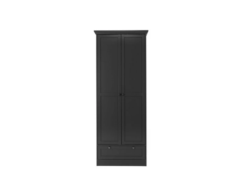 TERRE_DE_NUIT Armoire 2 Portes 1 Tiroir Avec Poignées En Métal - Ar7086 – Image 3