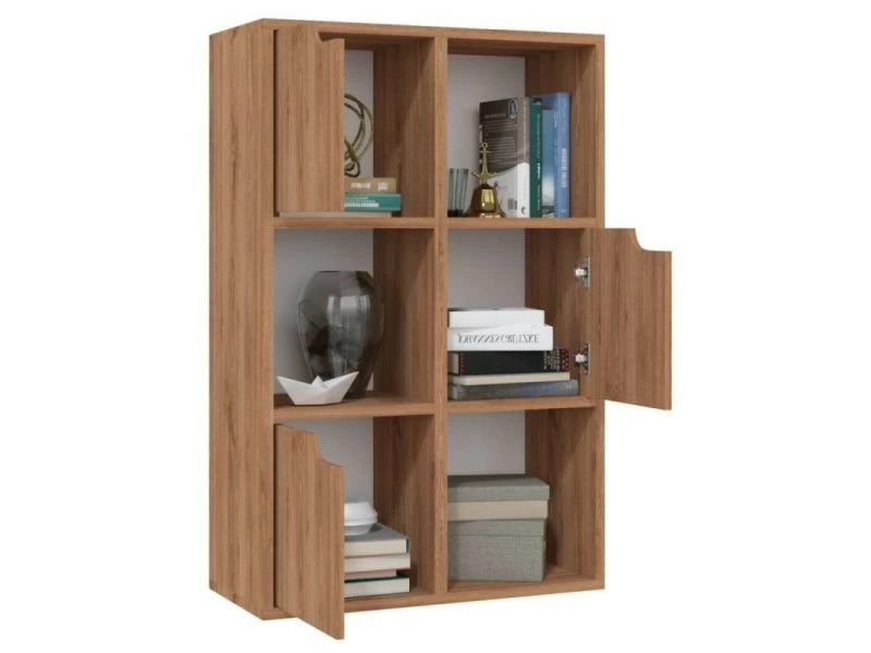 Vidaxl Bibliothèque Chêne Marron 60x27,5x88 Cm Aggloméré – Image 3