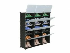 Organisateur D'étagère à Chaussures Portable à 7 Niveaux, 42 Paires, 21 Grilles, Support D'armoire De Rangement Pour étagère De Tour Extensible