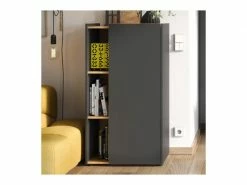 Armoire De Bureau Grise Et Bois Mountain