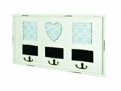 Superbe Nuancemeuble Garderobe Murale Castries Blanc Antique L49 X P3 X H26 Cm