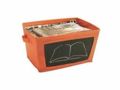 Penderie Esthetique Boîte De Rangement Pliable Avec Ardoise - Orange