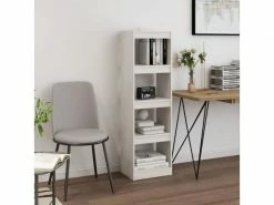 Vidaxl Bibliothèque/séparateur De Pièce Blanc 40x30x135,5cm Pin Massif