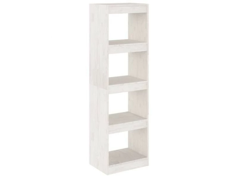 Vidaxl Bibliothèque/séparateur De Pièce Blanc 40x30x135,5cm Pin Massif – Image 2