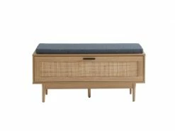 Banc à Chaussures Amana Cannage Rotin 1 Porte 100cm