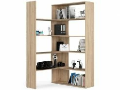 Akord étagère Mobile Twist Chêne Sonoma 103,2 - 173,6 - 101,6/101,6 Cm Chêne Sonoma Mat - 103,2 - 173,6 - 101,6/101,6x30x182 Cm