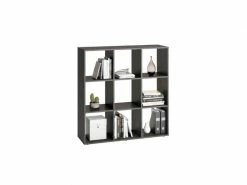 TERRE_DE_NUIT Bibliothèque 9 Cases En Bois Matera - Bi13011