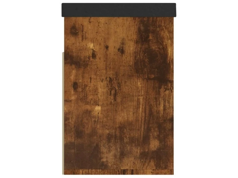 Vidaxl Banc à Chaussures Avec Coussin Chêne Fumé 80x30x47 Cm Aggloméré – Image 5