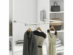 (1 Kit) Accessoire Latéral Pour Penderie Rabattable, Plastique, Gris Métallisé, 2 Un