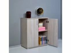 KIMONO Armoire Polyvalente Salon Bureau 2 Chambres Bois Moderne Kimspace 2op