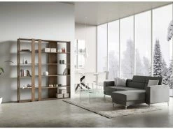 LES_TENDANCES Bibliothèque Bois Foncé Noyer Bamka 178 Cm