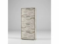 Étagère à Chaussures Moderne Avec 4 Portes Battantes, 100% Made In Italy, Meuble à Chaussures Entrée Double Profondeur, 67x28h147 Cm, Couleur Vintage