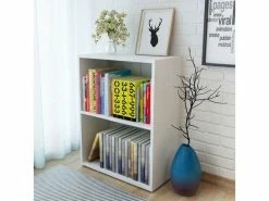 Moderne étagères Serie Ramallah Bibliothèque Aggloméré 60 X 31 X 78 Cm Blanc