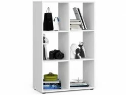 Akord étagère Quad Blanche 70,5 Cm Couleur Blanc Mat - 70,5x33x109 Cm