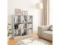 Sublime étagères Reference Tarawa-sud Bibliothèque Gris Cement 97,5 X 29,5 X 100 Cm Aggloméré