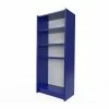 Étagère Bibliothèque Bois Bleu Foncé