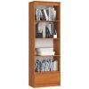 Akord Bibliothèque De Bureau, étagère R60 Aulne 60 Cm 1 Tiroir Couleur Aulne Mat, 4 étagères - 60x35x180 Cm