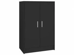 Vidaxl Armoire à Chaussures Noir 60x35x92 Cm Aggloméré