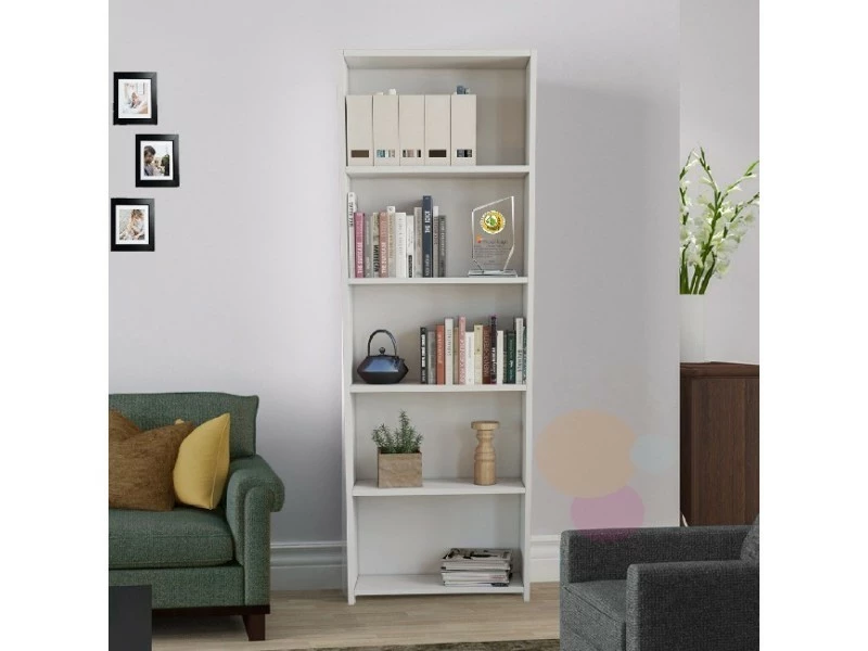 Homemania Bibliothèque Loule - Blanc - 55 X 20 X 169 Cm