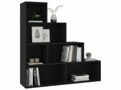 Distingué étagères Gamme Achgabat Bibliothèque/séparateur De Pièce Noir 155x24x160 Cm Aggloméré