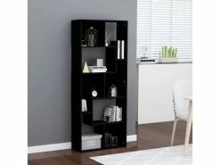 Vidaxl Bibliothèque Noir 67x24x161 Cm Aggloméré