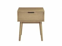 Table De Chevet - Tiroir - Bois - Aspect Pin - Aspect Scandinave - A Poser Partout - Chambre à Coucher - Couloir - Salon