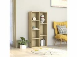 Inedit étagères Categorie Pyongyang Bibliothèque Chêne Sonoma 50x25x106 Cm Aggloméré