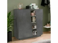 AHD_AMAZING_HOME_DESIGN Meuble à Chaussures 2 Portes 16 Chaussures Design Moderne Vega Carry Ardesia