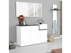 AHD_AMAZING_HOME_DESIGN Meuble à Chaussures 3 Portes 22 Paires Moderne Entrée Zet Bata Ardesia L