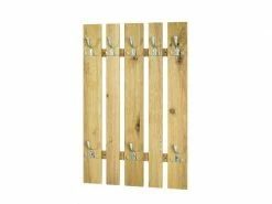 Splendide Nuancemeuble Garderobe Murale Windhoek Chêne-optique Inox L65 X P9 X H100 Cm