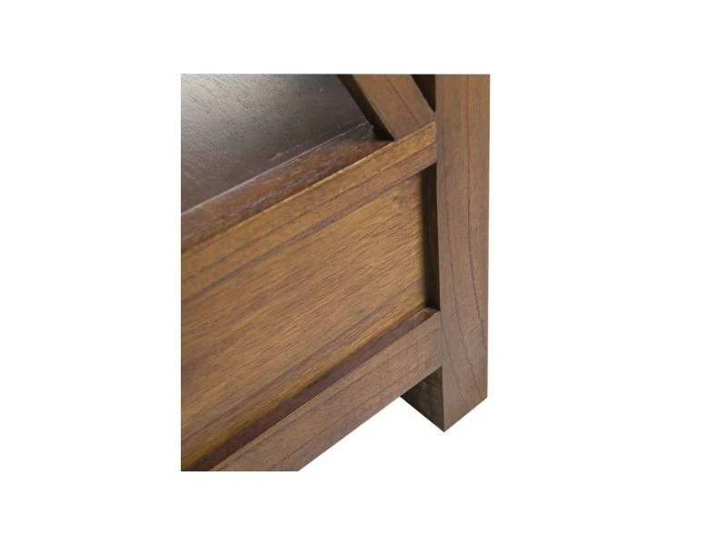 DECORATION_D_AUTREFOIS Bibliothèque 2 Tiroirs Bois Bronze Marron 80x35x165cm - Bois, Bronze - Décoration D'autrefois – Image 5