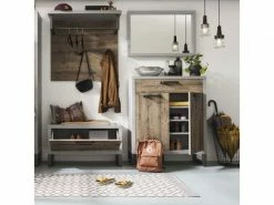 LLB_LIVING_LIFE_BED Meuble à Chaussures D'entrée 4 étagères Tiroir Design Industriel Moderne Harbour