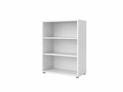 Bibliothèque 2 Tablettes Décor Blanc Hauteur 85 Cm Pm - Reverso