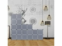 Armoire Penderie étagère De Rangement En Plastique Meuble De Rangement Portable Pour Vêtements Chaussures Jouets，noir,20cubes -meerveil