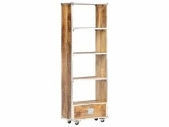 Vidaxl Bibliothèque 56x28x163 Cm Bois Massif De Manguier Brut