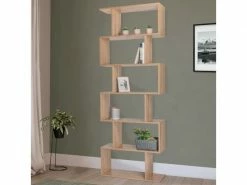 ID_MARKET Etagère Bibliothèque Sofia Forme S Bois Façon Hêtre 189 Cm