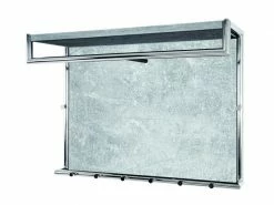 Joli Nuancemeuble Garderobe Murale Sofia Chromé-optique Béton L80 X P30 X H60 Cm