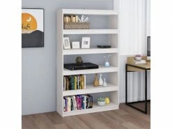 Vidaxl Bibliothèque/séparateur De Pièce Blanc 100x30x167,5 Cm Pin