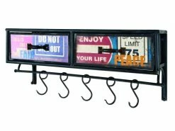 Moderne Nuancemeuble Garderobe Murale Niamey Vintage L77 X P24 X H34 Cm