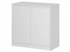 Armoire Basse 2 Portes Blanche