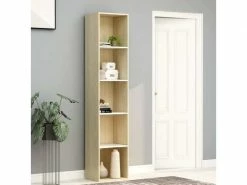 Stylé étagères Categorie Jakarta Bibliothèque Blanc Et Chêne Sonoma 40x30x189 Cm Aggloméré