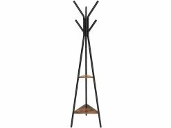 Recer - Porte-manteaux Style Industriel Couloir - 179x49x49 Cm - Meuble D'entrée - Noir