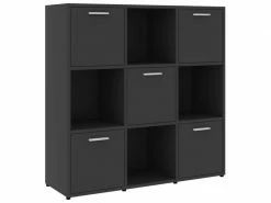 Icaverne - Bibliothèques Reference Bibliothèque Gris 90x30x90 Cm Aggloméré