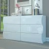 AHD_AMAZING_HOME_DESIGN Commode Chambre 6 Tiroirs Blanc Moderne Onda Sideboard