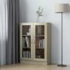 Vidaxl Armoire à Vitrine Chêne Sonoma 82,5x30,5x115 Cm Aggloméré