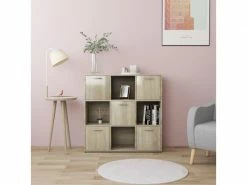 Stylé étagères Reference Andorre-la-vieille Bibliothèque Chêne Sonoma 90x30x90 Cm Aggloméré